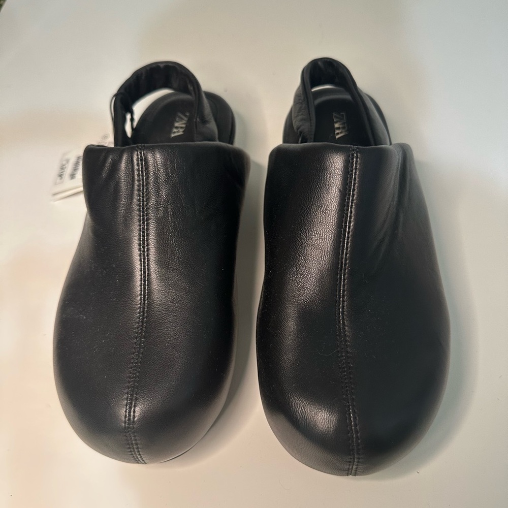 Zara Elegant Black Slip-On Shoes